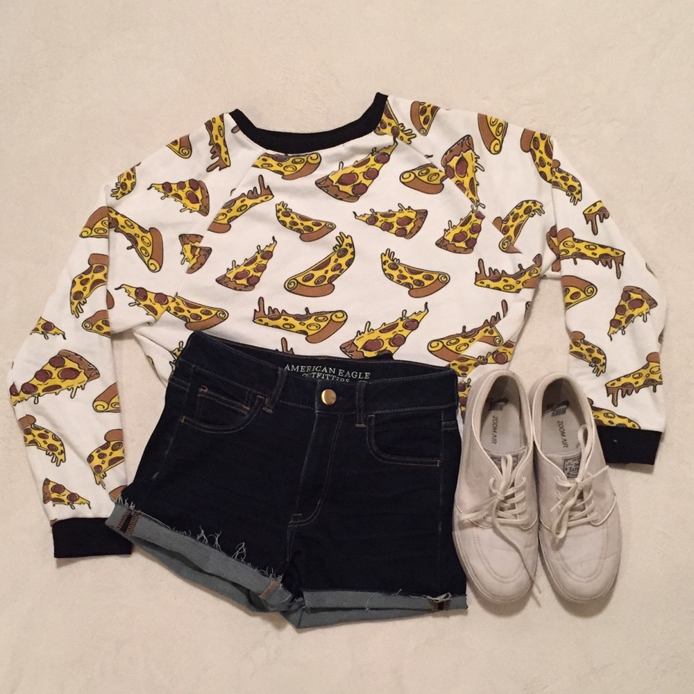 Pizza Forever 21 Crew Neck